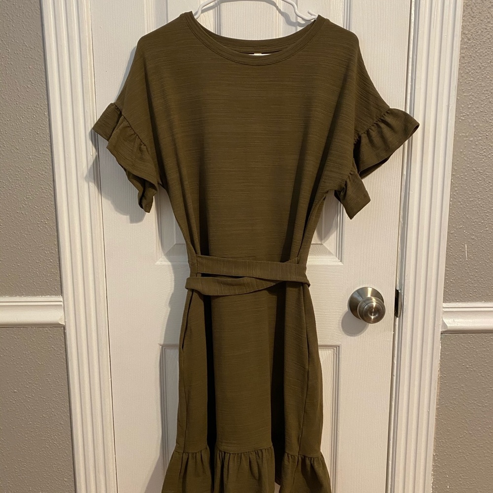 Olive Top Dress